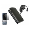 Black Clip On Flip Case LCD Screen Protector Mains Charger LGGD900 Crystal
