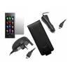 Black Flip Case LCD Screen Protector Car Charger Mains Charger - LGBL40