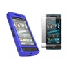 Blue Hybrid Case + LCD Screen Protector and Cleaning Cloth - Nokia X6