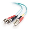 C2G LC-ST 10Gb 50/125 OM3 Duplex Multimode PVC Fiber Optic Cable (LSZH) - Network cable - LC multi-mode (M) - ST multi-mode (M) - 15 m - fibre optic - 50 / 125 micron - OM3 - halogen-free - aqua