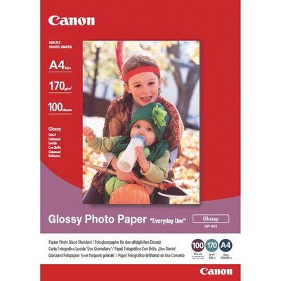Canon GP-501 A4 170gsm
Everyday Glossy Photo Paper -
100 Sheets
