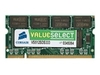Corsair 1GB DDR2 533MHz/PC2-4200 Laptop Memory Sodimm Non-ECC Unbuffered CL4 Lifetime Warranty