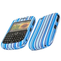 Dark Light Blue White RAINBOW SnapGuard Protection Case - BlackBerry 8520 Curve 9300 3G (RS-004)