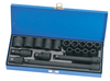 Draper Expert 19 Piece 1/2 Square Drive Hi-torq Metric Impact Socket Set And Accessories