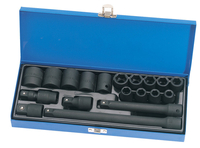 Draper Expert 19 Piece 1/2 Square Drive Hi-torq Metric Impact Socket Set And Accessories