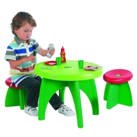 Ecoiffier Picnic Table Two Stools