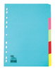 ELBA A4 EXTRA-WIDE 5-PART CARD DIV AST