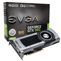 EVGA GTX 980 SuperClocked 4GB GDDR5 DVI HDMI Three DisplayPort PCI-E Graphics Card