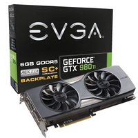 EVGA GTX 980 Ti Superclocked+ GAMING ACX 2.0+ 6GB GDDR5 DVI-I HDMI 3 x DisplayPort PCI-E Graphics Card