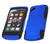 FuZion NET Black Soft Silicone Case Hard Blue Back Cover Samsung S8520 Wave 2