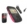 FuZion Pink Black 2 Part Case LCD Protector In Car Charger - BlackBerry 8520 Curve 9300 3G