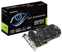 Gigabyte GTX 960 G1 GAMING 4GB GDDR5 Dual Link DVI HDMI DisplayPort PCI-E Graphics Card