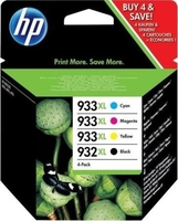 HP 932XL/933XL High Yield Black and C/M/Y Color Ink Cartridges Value Combo Pack - CB316EE