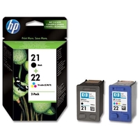 Hp No. 21/22 Inkjet Print Cartridges Twin Pack - Black/colour.