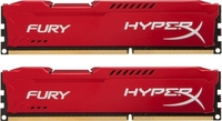 HyperX Fury Red 16GB 1600MHz DDR3 CL10 DIMM (Kit of 2) Memory