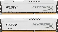 HyperX Fury White 16GB 1600MHz DDR3 CL10 DIMM (Kit of 2) Memory