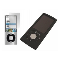 iT ALKonline 5105 Black Hybrid Case + LCD Screen protector and Cleaning Cloth Apple iPod Nano 5G - Black.
