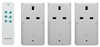 LightwaveRF Basic Wireless Control Plug-In Socket Kit (on-off) for Electrical Devices with Remote (3 Pack) - White