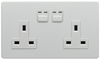 LightwaveRF Wireless Control Double Power Socket (2Gang, 13Amp) - White
