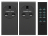LightwaveRF Wireless Dimmable Plug-In Lighting Controller with Hand Held Remote (2 Pack) - Black
