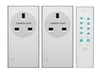 LightwaveRF Wireless Dimmable Plug-In Lighting Controller with Hand Held Remote (2 Pack) - White