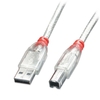 Lindy 02m Usb Cable Transparent Type A To B Usb 20