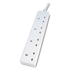 Masterplug 4-way Compact Power Socket With 1m Extension Lead (white)