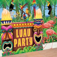 Party - Scene Setters Giant Decorating Set - Luau Party - Amscan