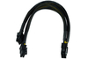 Phobya Braided Y-cable 8Pin socket to 2x 8Pin plug - black