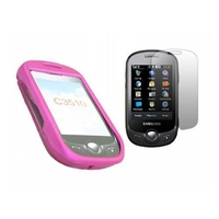 Pink Hybrid Case + Screen protector & Cleaning Cloth - C3510 Genoa