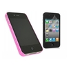 Pink Twin Pack NET Skin Case & LCD Screen Protector - Apple iPhone 4