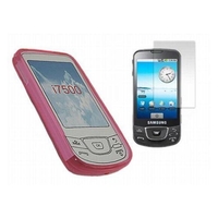 Pink Twin Pack ProGel Skin Case & LCD Screen Protector - i7500 Galaxy