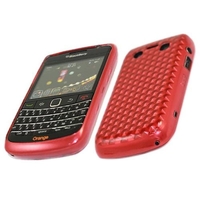 ProGel Diamond HEX Skin Case - BlackBerry 9700 Bold 9780 Onyx - Solid Red