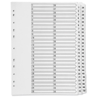 QCONNECT A4 1-50 MYLAR INDEX 05501/CS55