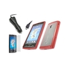 Red ELITE Case LCD Protector Car Charger Sony Ericsson X10 Xperia