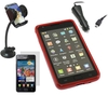 Red ProGel Case LCD Protector Car Charger Car Holder - Samsung i9100 Galaxy S II S2