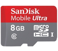 Sandisk 8gb Ultra Microsd Card With Adaptor