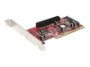 Startech 2S1I PCI SATA IDE Combo Controller Adapter Card - Storage controller (RAID) - 3 Channel - SATA-150/DMA/ATA-133 - 150 MBps - RAID 0,  1,  JBOD - PCI / 66 MHz