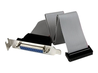 Startech Low Profile 16in Parallel Port Header Cable Adapter With Bracket Db25 (f) To Idc26