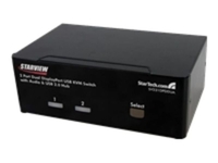 StarTech.com 2 Port Dual DisplayPort USB KVM Switch with Audio & USB 2.0 Hub