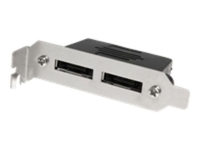 StarTech.com 2 Port Low Profile SATA to eSATA Plate Adapter - F/M - Serial ATA internal to external adapter - Serial ATA 150/300 - 7 pin Serial ATA - 7 pin external Serial ATA - black