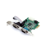 StarTech.com 2 Port Native PCI Express RS232 Serial Adapter Card with 16950 UART