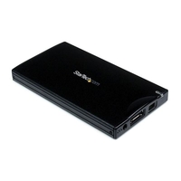 StarTech.com 2.5in Black eSATA USB External Hard Drive Enclosure for SATA HDD - 2.5in HDD Enclosure - Hard Disk Enclosure
