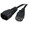 StarTech.com 3 ft 14AWG Computer Power Cord Extension - C14 to C13 PDU Style Computer Power Extension Cable 14 AWG