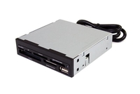 StarTech.com 3.5in Front Bay 22-in-1 USB 2.0 Internal Multi Media Memory Card Reader with Simultaneous Access - CF/SD/MMC/MS/xD - Black
