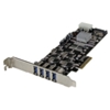 StarTech.com 4 Port PCI Express USB 3.0 Card w/ 4 Dedicated Channels - UASP
