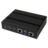 StarTech.com Industrial 1 Port Gigabit PoE+ Power over Ethernet Injector 48V / 30W with Redundant Power - DIN Rail/Wall-Mountable