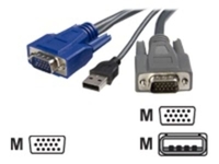 StarTech.com Ultra-Thin Keyboard / video / mouse (KVM) 3m cable