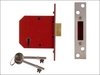 Union Locks Y2101-pl-3.00 2101 5 Lever Mortice Deadlock Brass Finish 77.5 mm. 3in Visi Pack
