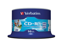 Verbatim 52x CD-R 700MB Inkjet Printable 50 Pack Spindle
